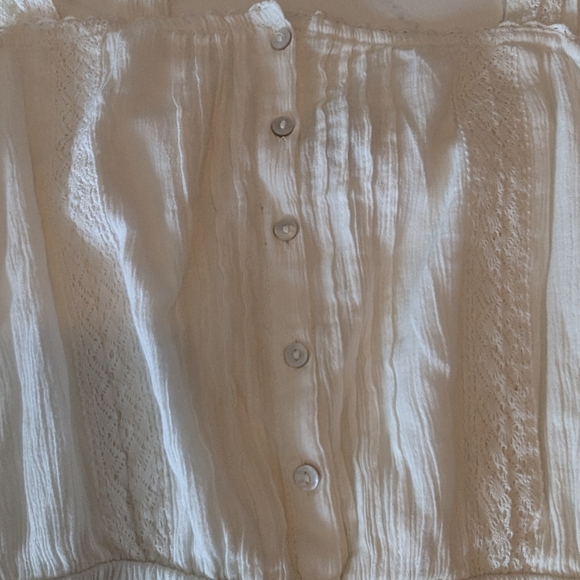 Aerie White Flowy And Lacy Dress, Size Large - Picture 10 of 14